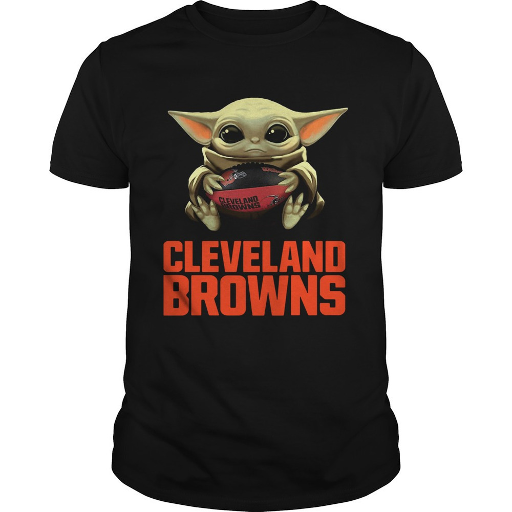 Baby Yoda Hug Cleveland Browns Shirt